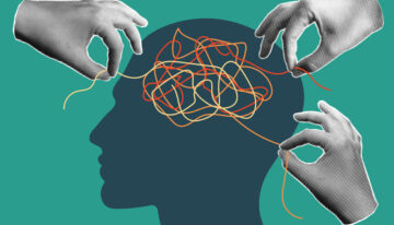 Halftone collage banner